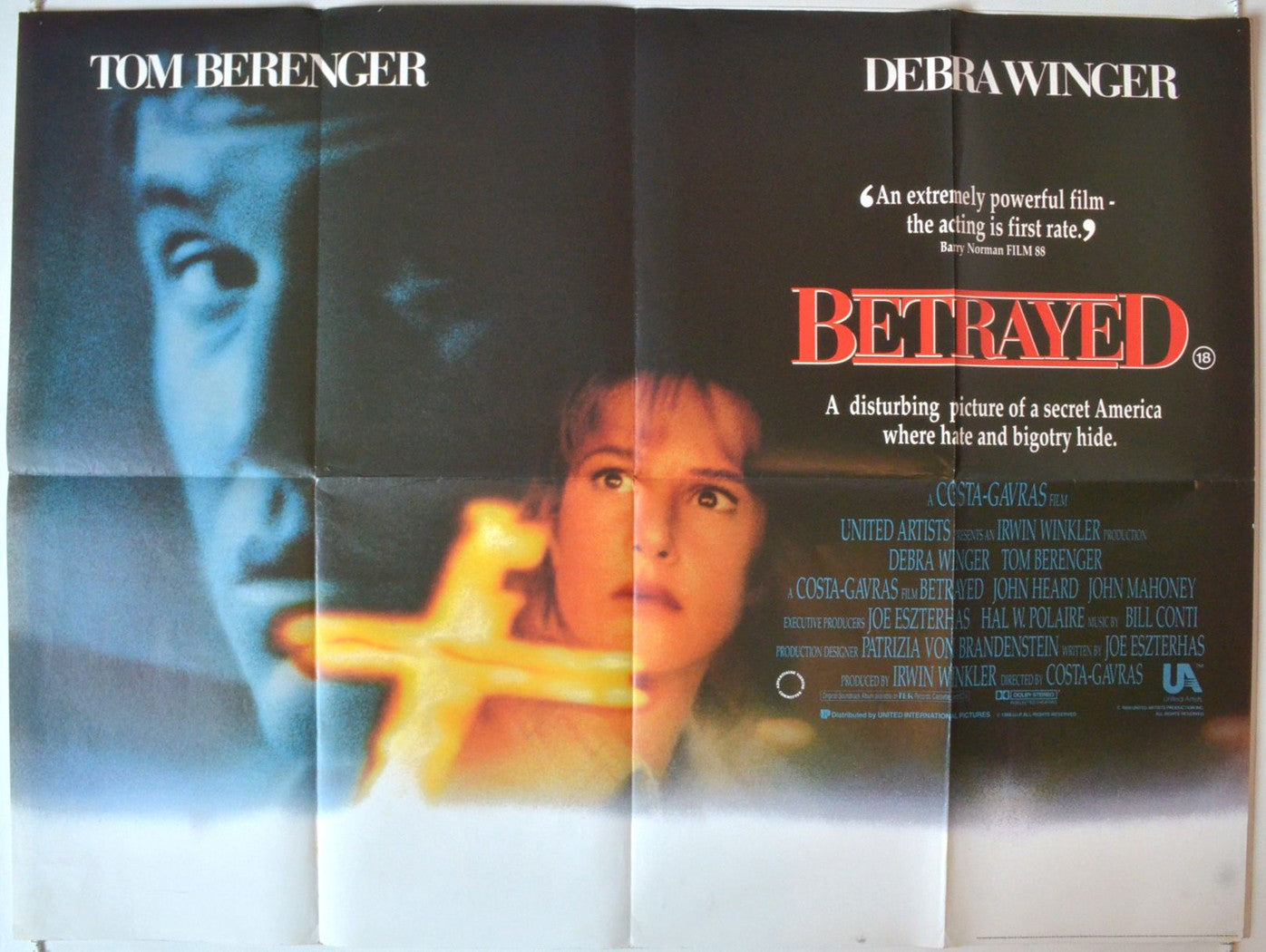 Betrayed  Original British Quad Poster - Film Poster - Movie Poster