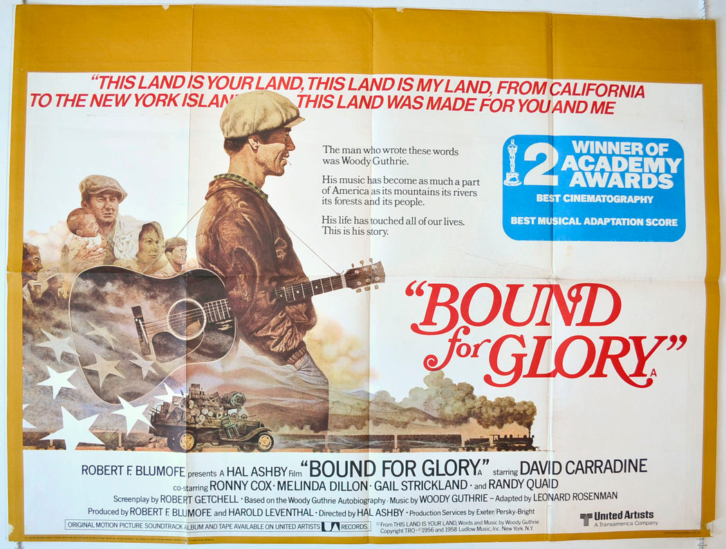 Bound For Glory   Original British Quad Poster - Movie Poster