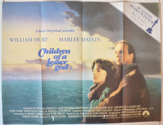 Children Of A Lesser God   Original British Quad Poster - Movie Poster