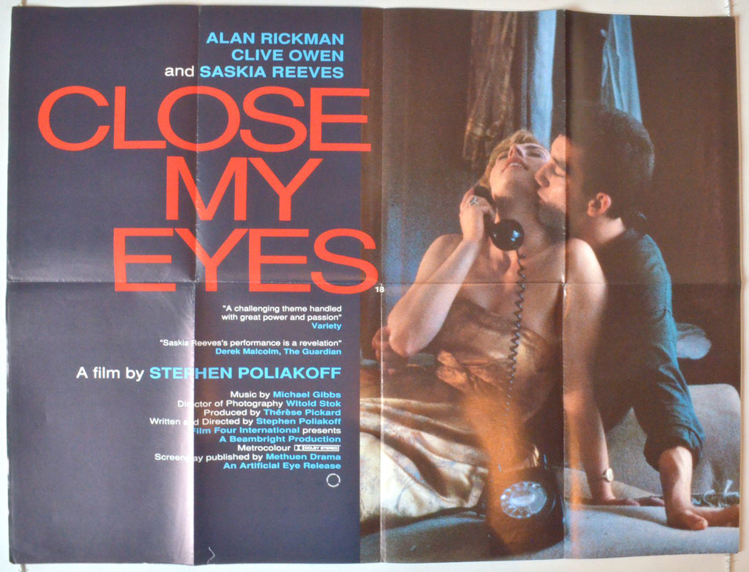 Close My Eyes   Original British Quad Poster - Movie Poster