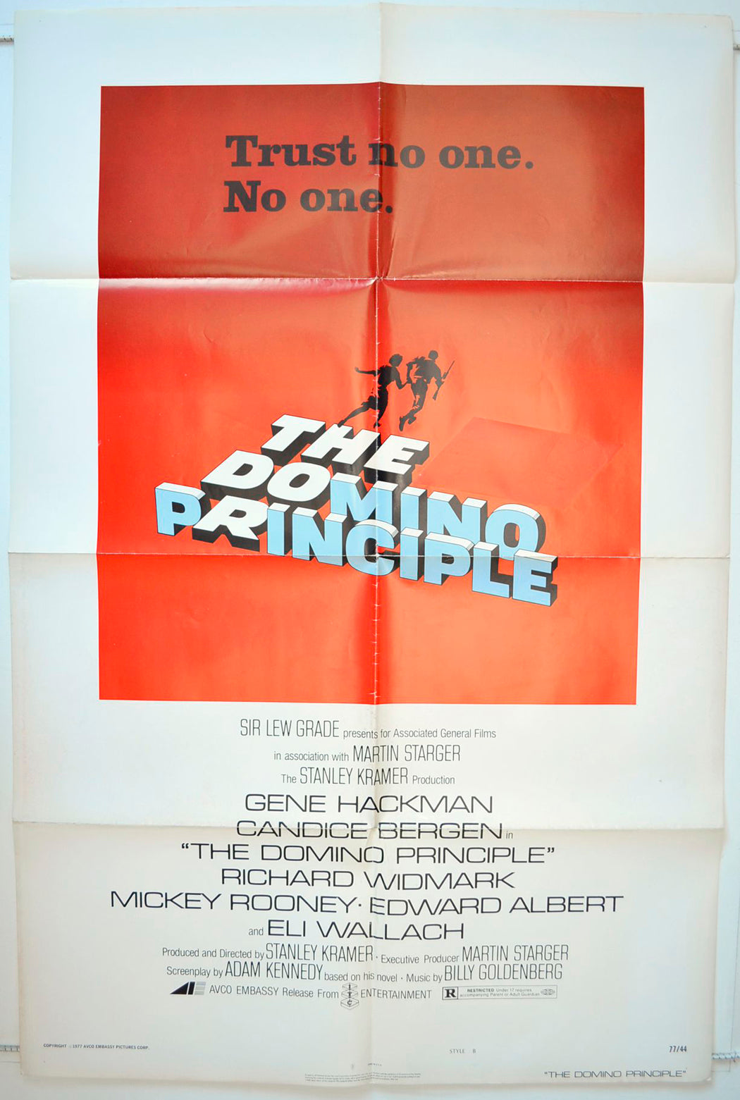 The Domino Principle  (a.k.a. The Domino Killings)  (Style B)   Original One Sheet Poster - Movie Poster