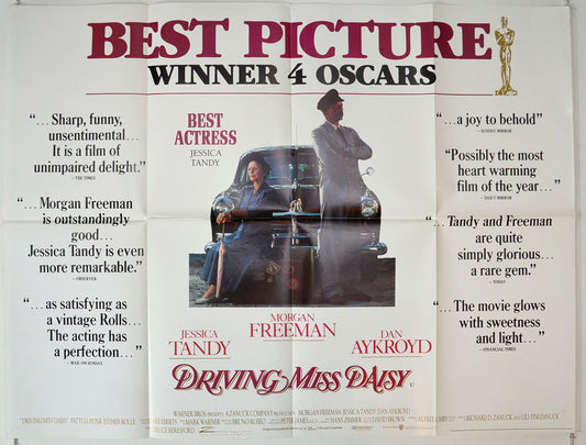 Driving Miss Daisy   (Oscars Design)  Original British Quad Poster - Movie Poster