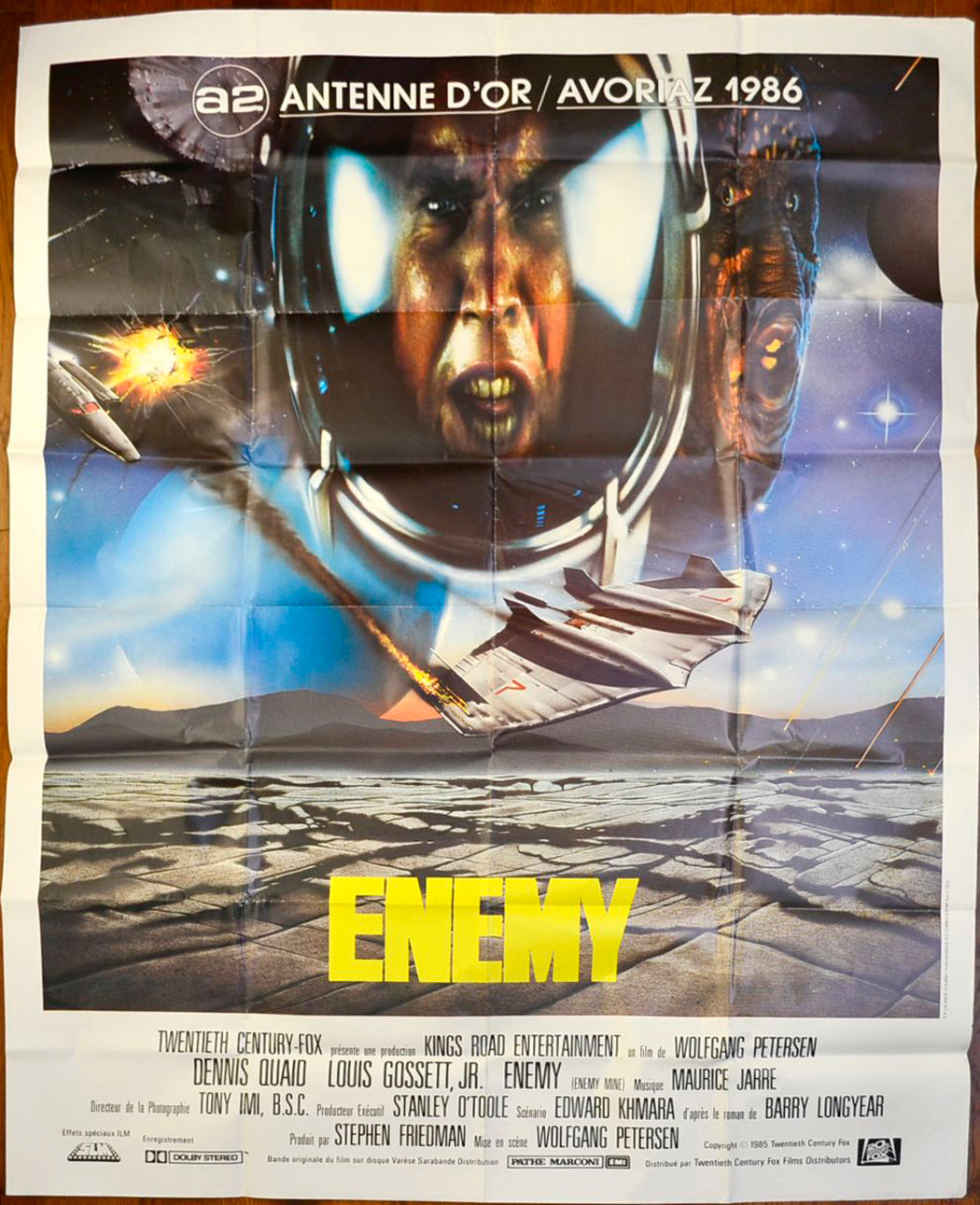 Enemy  (a.k.a Enemy Mine)   Original French One Panel Poster (Grande Affiche) - Movie Poster