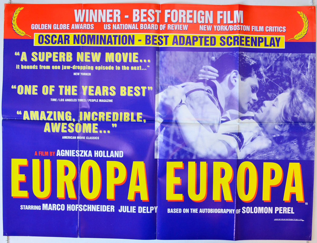 Europa Europa Original British Quad Poster - Movie Poster