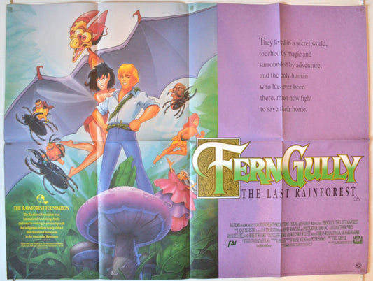 Ferngully : The Last Rainforest   Original British Quad Poster - Movie Poster 