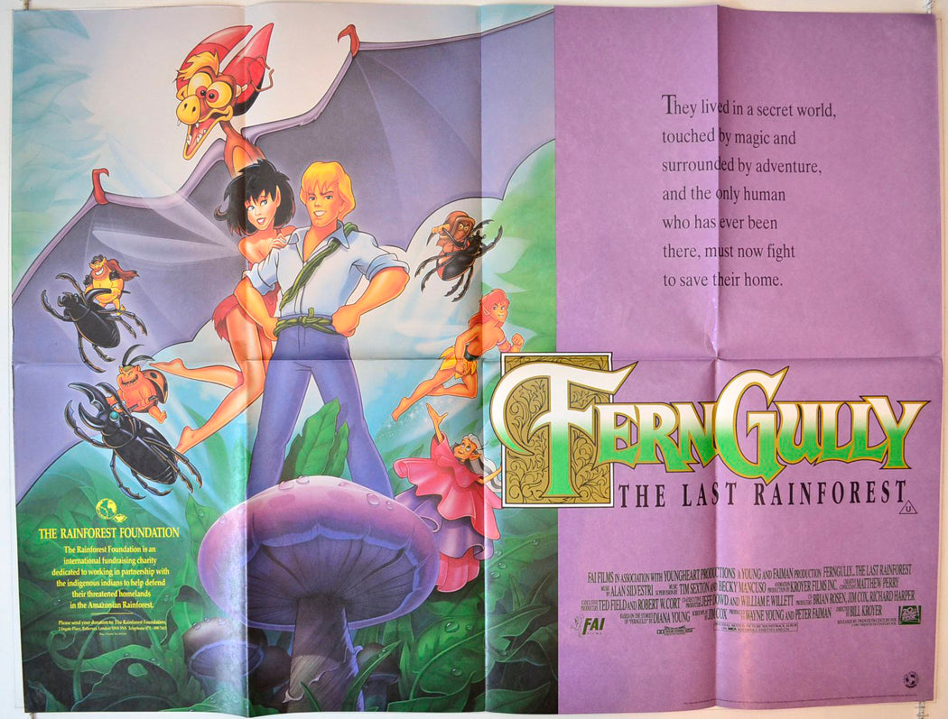 Ferngully : The Last Rainforest   Original British Quad Poster - Movie Poster