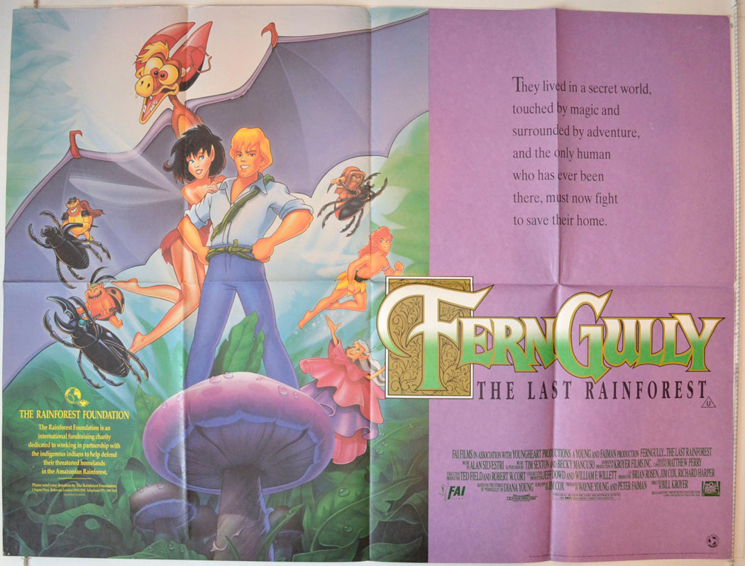 Ferngully : The Last Rainforest Original British Quad Poster - Movie Poster