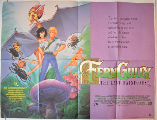 Ferngully : The Last Rainforest Original British Quad Poster - Movie Poster