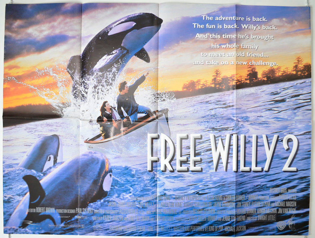 Free Willy 2 Original British Quad Poster - Movie Poster