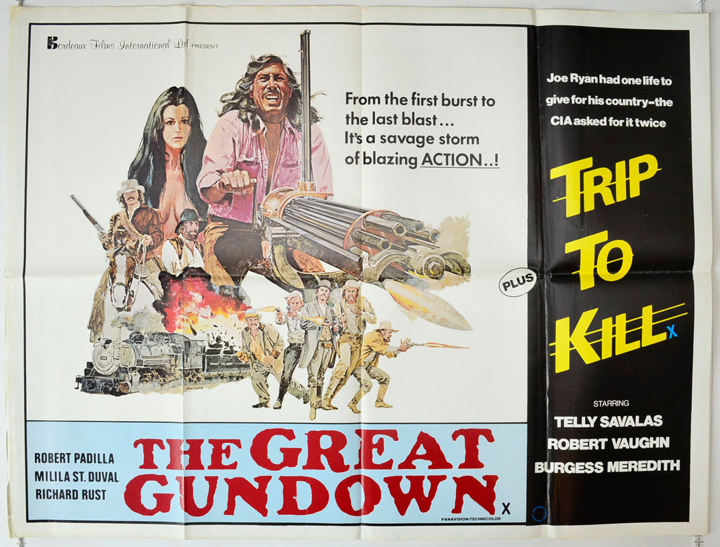 The Great Gundown / Trip To Kill (Clay Pigeon)   (Double Bill)  Original British Quad Poster - Movie Poster