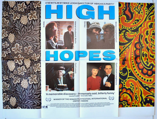 High Hopes   Original British Quad Poster - Movie Poster