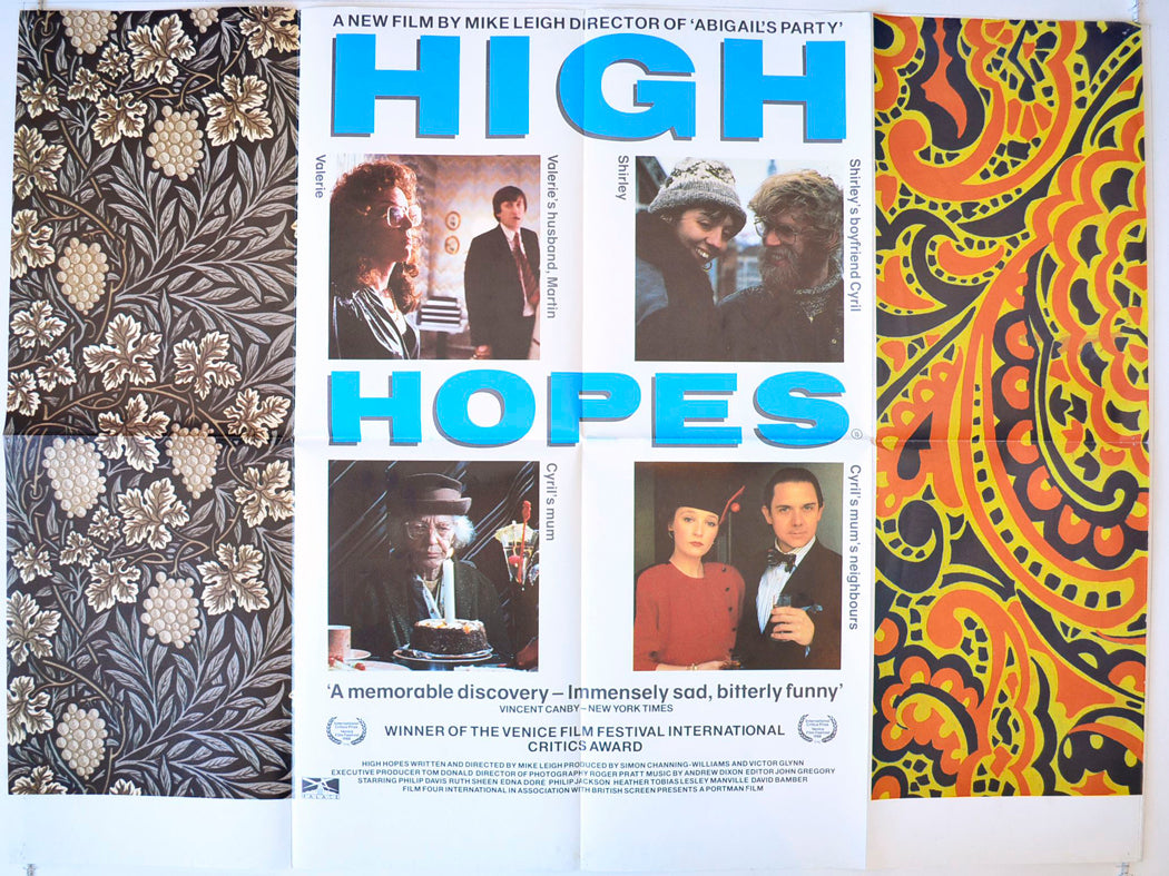 High Hopes   Original British Quad Poster - Movie Poster