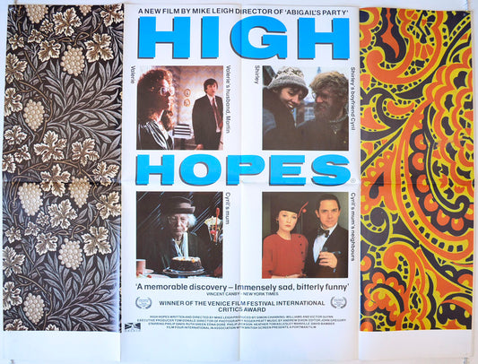 High Hopes   Original British Quad Poster - Movie Poster