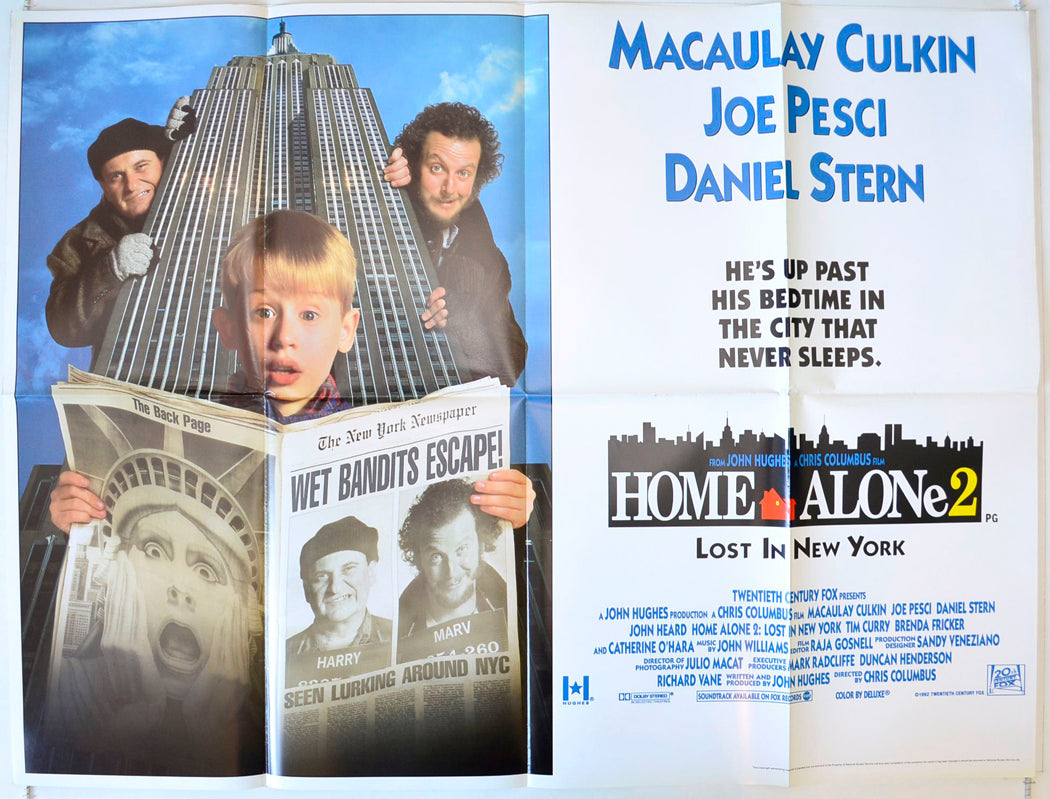 Home Alone 2 : Lost In New York   Original British Quad Poster - Movie Poster