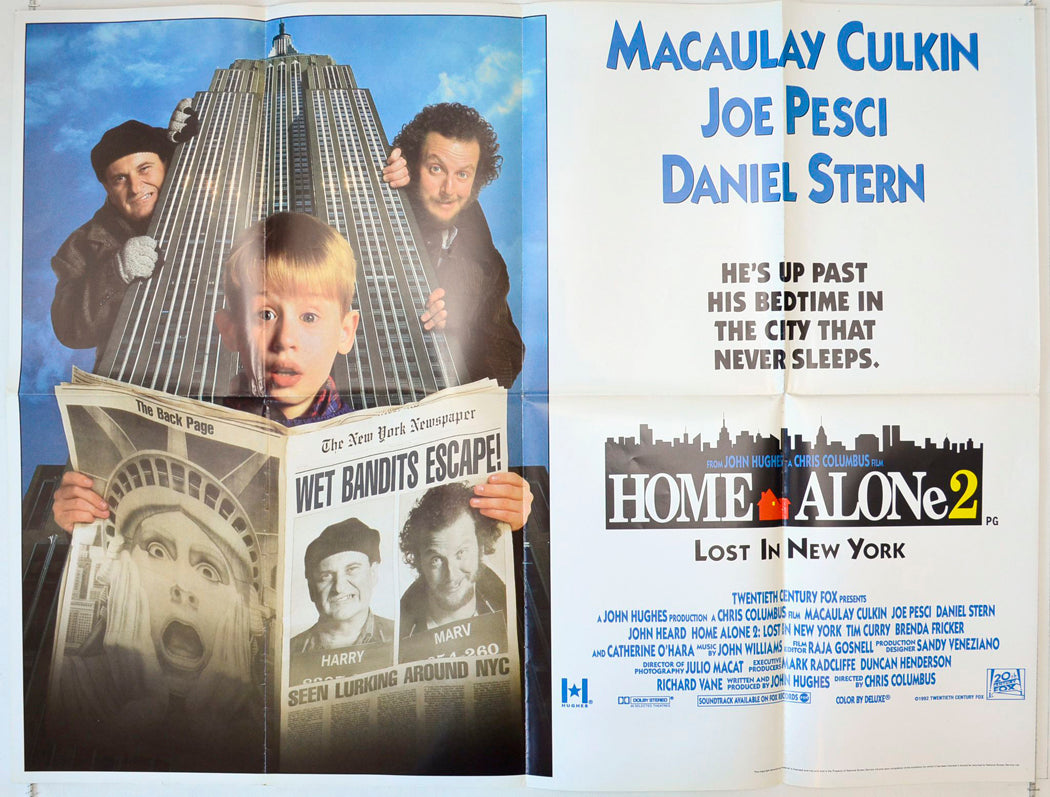 Home Alone 2 : Lost In New York Original British Quad Poster - Movie Poster