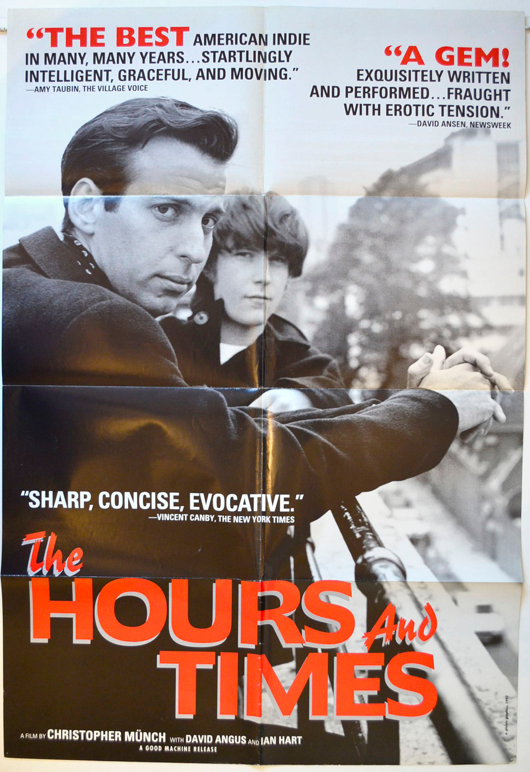 The Hours And Times Original One Sheet Poster - Movie Poster