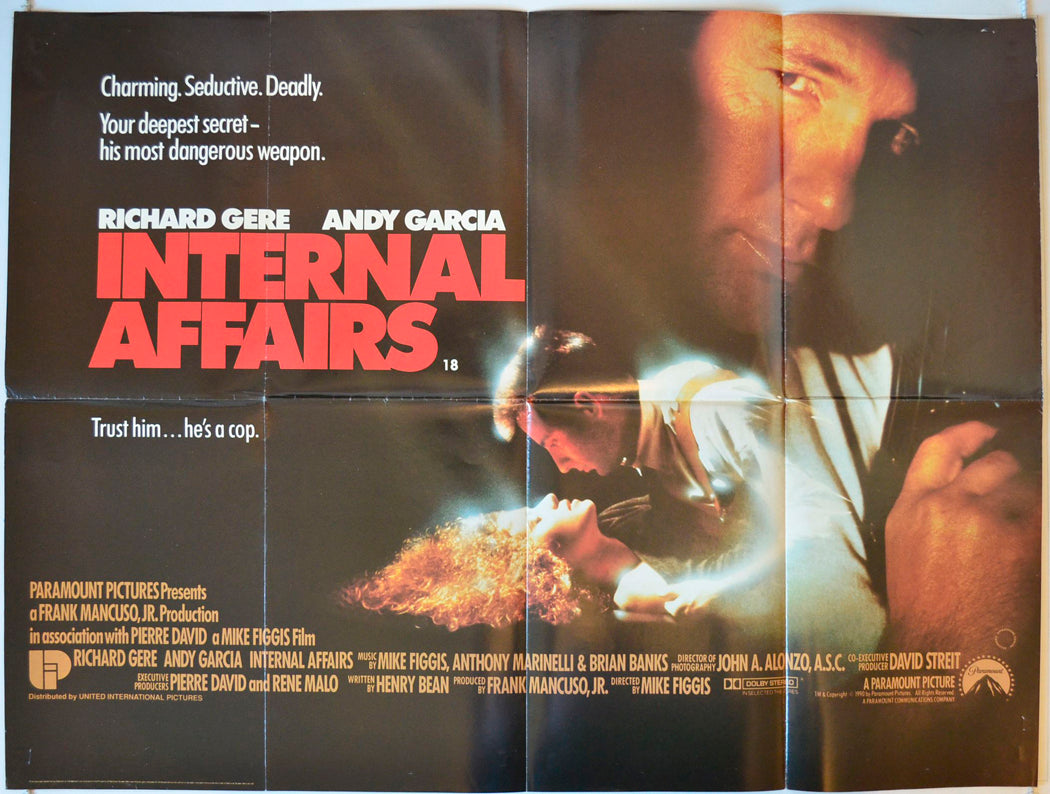 Internal Affairs Original British Quad Poster - Movie Poster