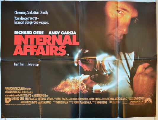 Internal Affairs Original British Quad Poster - Movie Poster