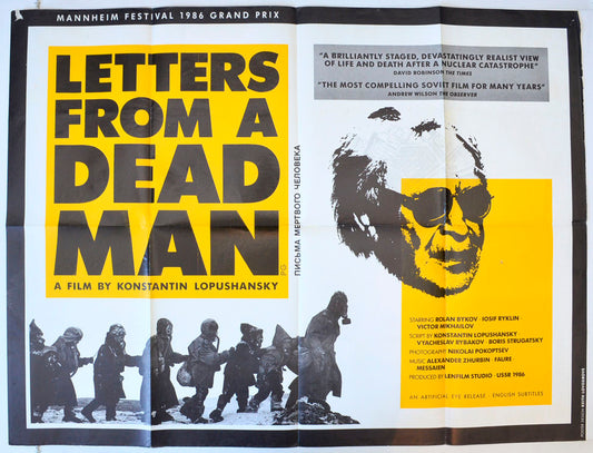 Letters From A Dead Man  (a.k.a. Pisma myortvogo cheloveka) Original British Quad Poster - Movie Poster