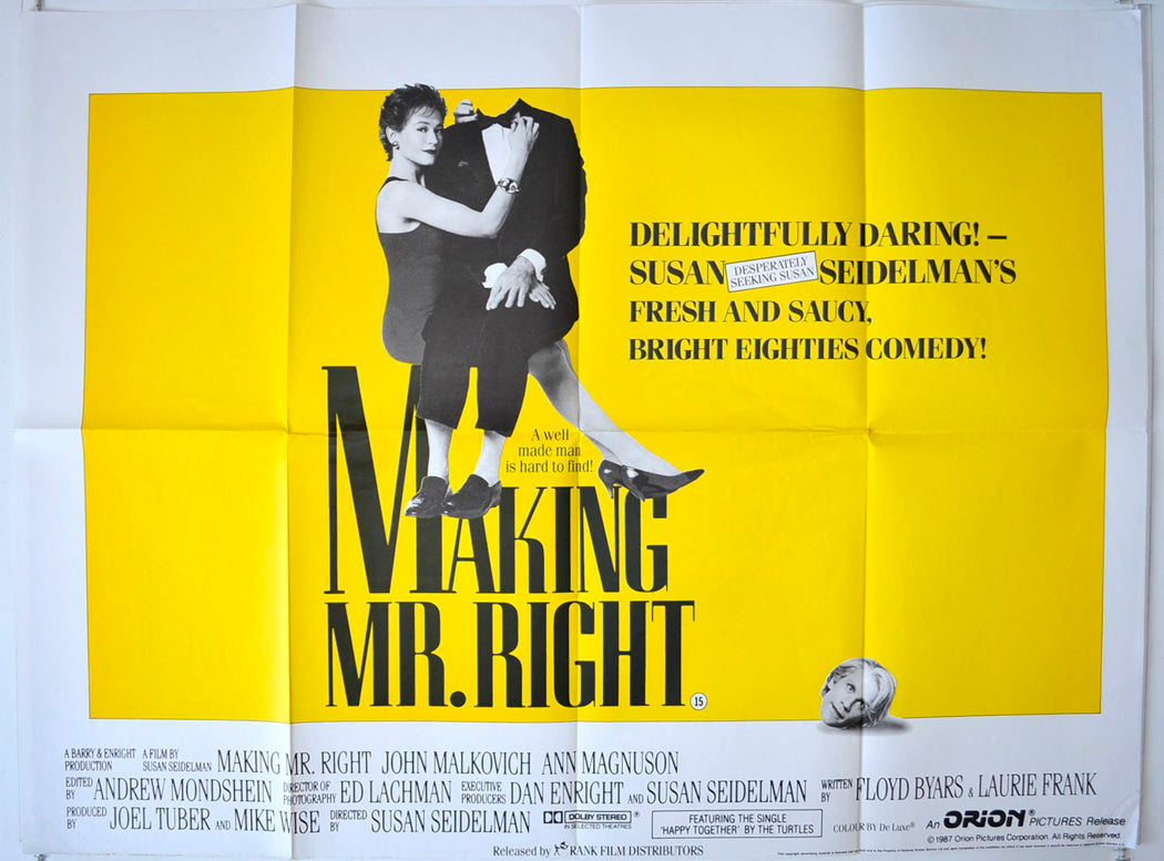 Making Mr Right   Original British Quad Poster - Movie Poster