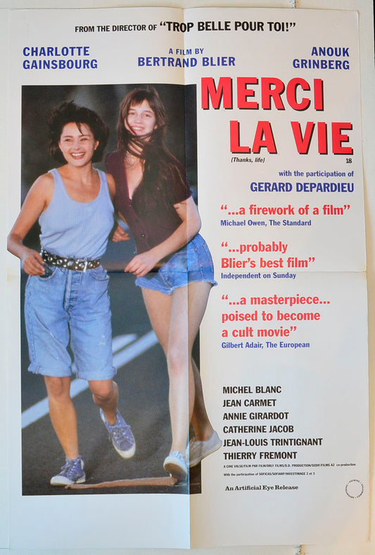 Merci La Vie   (a.k.a. Thank You Life) Original Double Crown Poster - Movie Poster