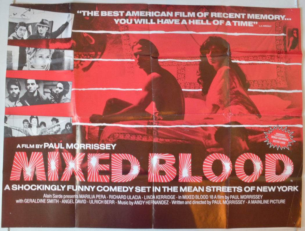 Mixed Blood  (a.k.a. Cocaïne)   Original British Quad Poster - Movie Poster