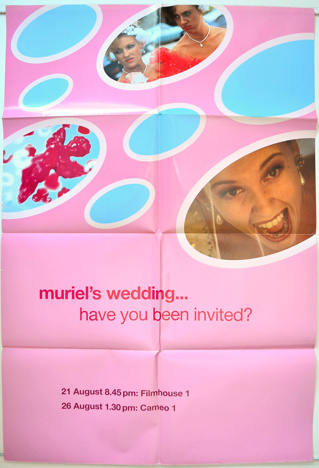 Muriel's Wedding  (Edinburgh Filmhouse And Cameo Cinema Specific Teaser Poster)   Original One Sheet Poster - Movie Poster