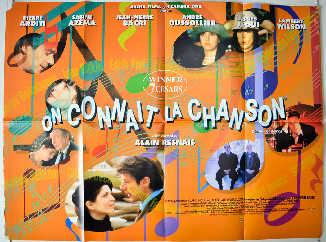 On Connait La Chanson  (a.k.a. Same Old Song)   Original British Quad Poster - Movie Poster