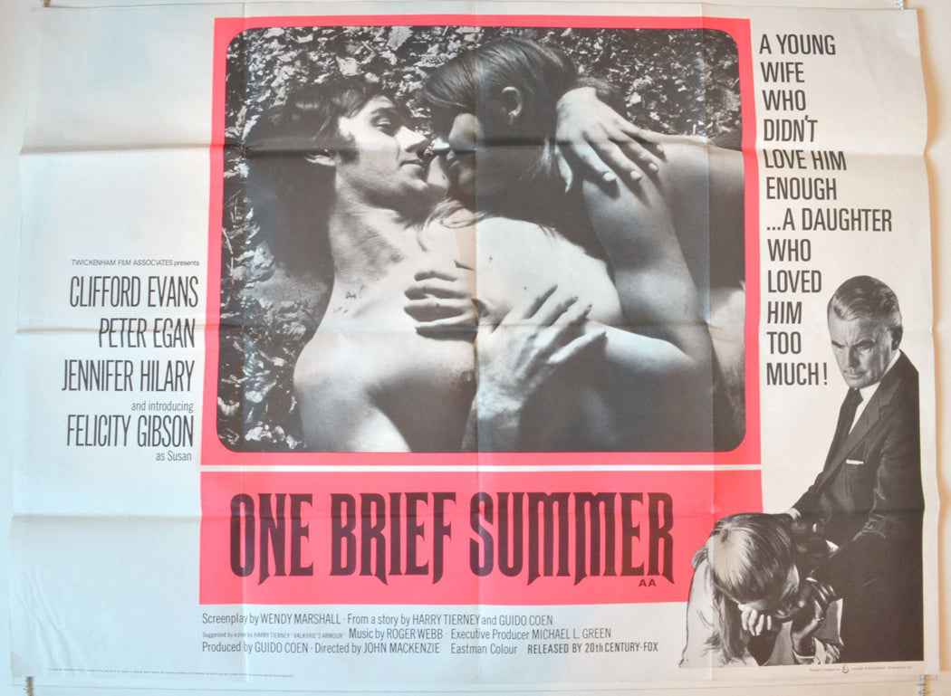 One Brief Summer   Original British Quad Poster - Movie Poster