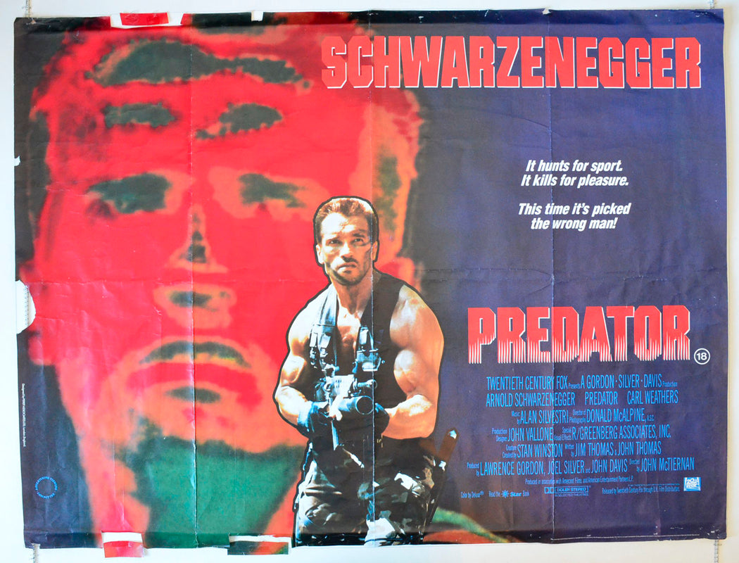 Predator Original British Quad Poster - Movie Poster