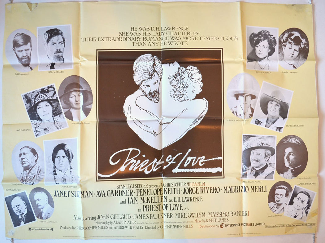 Priest Of Love   Original British Quad Poster - Movie Poster