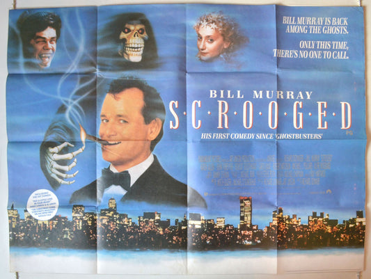 Scrooged   Original British Quad Poster - Movie Poster 