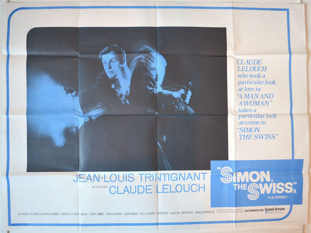 Simon The Swiss  (a.k.a. Le voyou)  (a.k.a. The Crook)   Original British Quad Poster - Movie Poster