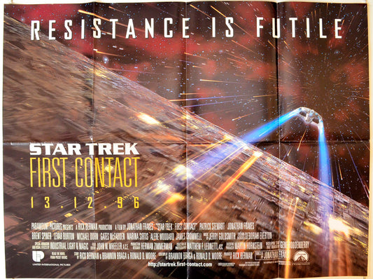 Star Trek : First Contact   (Teaser / Advance Version)  Original British Quad Poster - Movie Poster