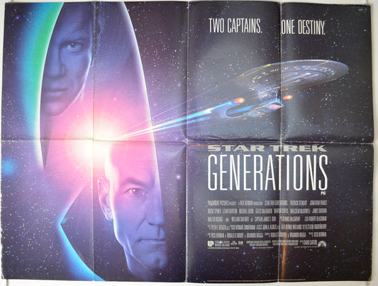 Star Trek : Generations Original British Quad Poster - Movie Poster