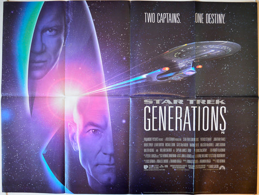 Star Trek : Generations Original British Quad Poster - Movie Poster