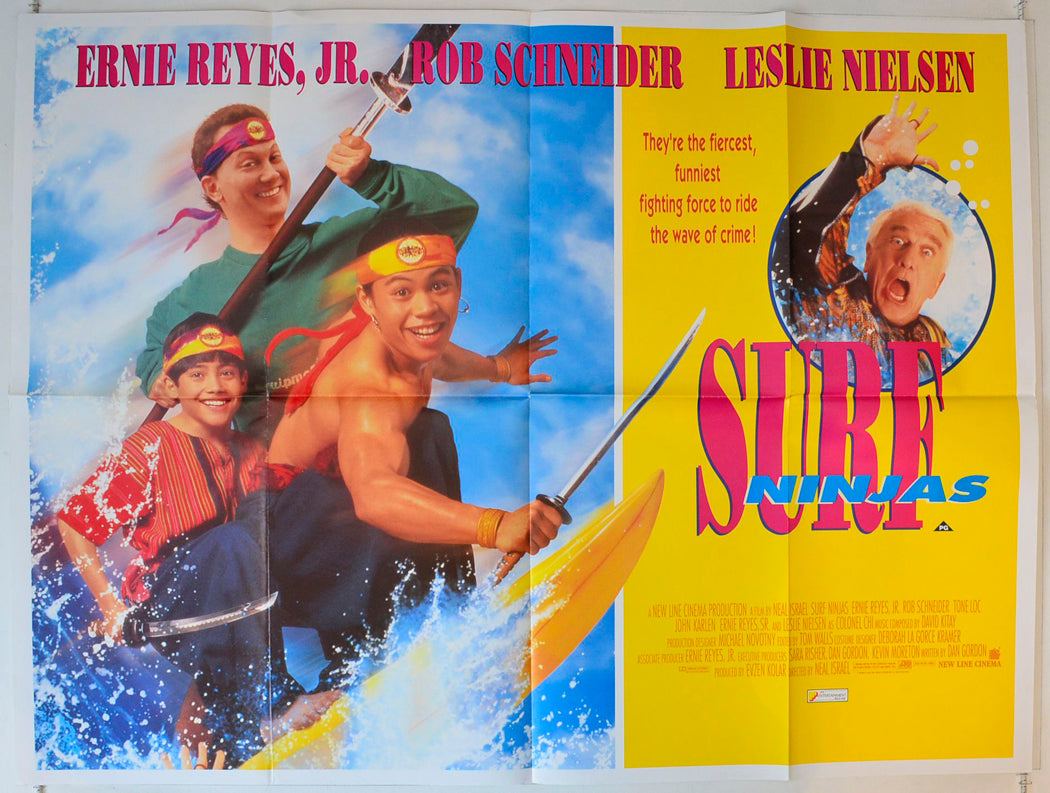 Surf Ninjas Original British Quad Poster - Movie Poster