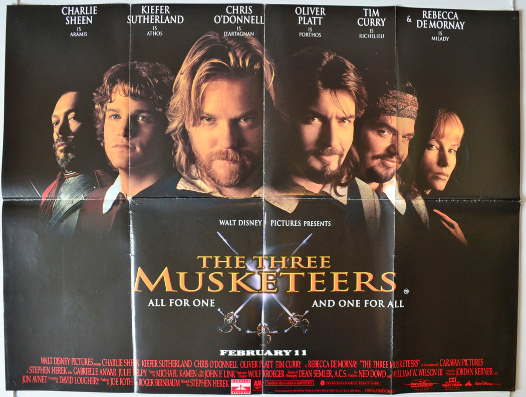 The Three Musketeers   Original British Quad Poster - Movie Poster