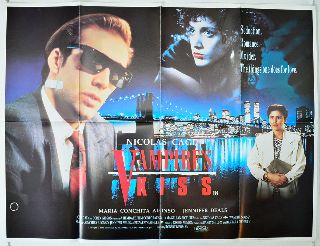 Vampires Kiss Original British Quad Poster - Movie Poster