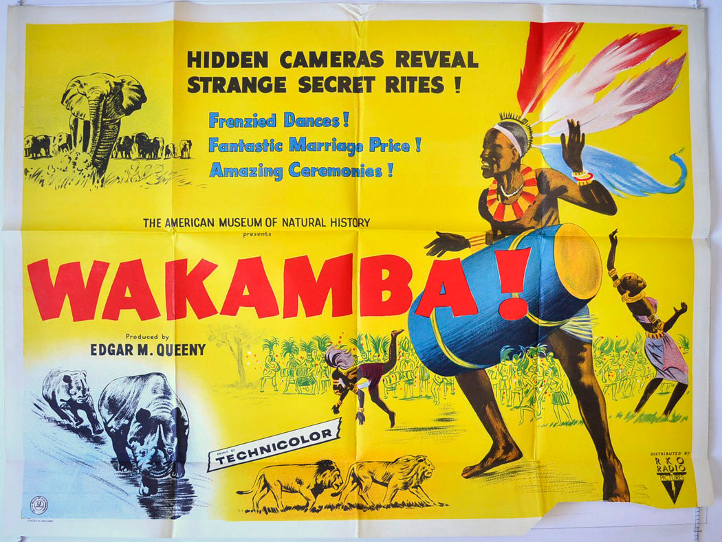 Wakamba Original British Quad Poster - Movie Poster