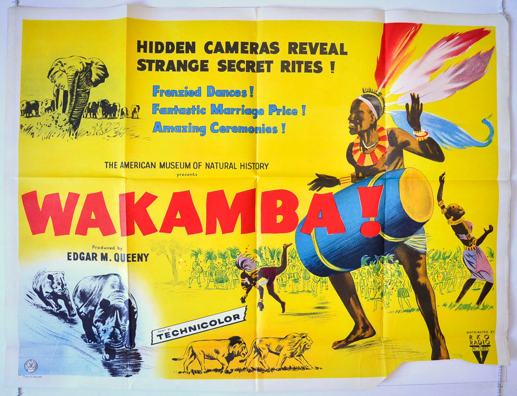 Wakamba Original British Quad Poster - Movie Poster