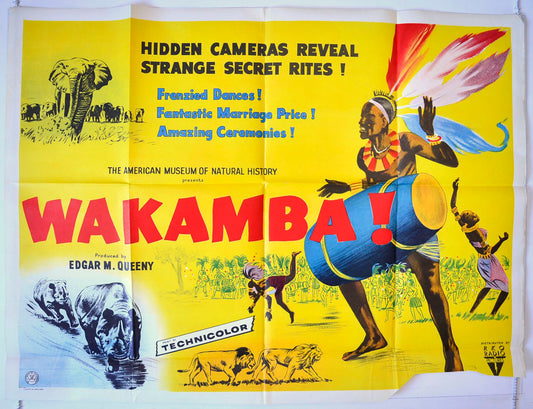 Wakamba Original British Quad Poster - Movie Poster