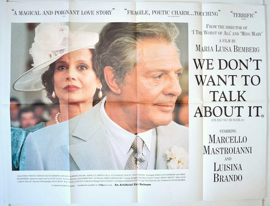 We Don't Want To Talk About It  (a.k.a. De eso no se habla)   Original British Quad Poster - Movie Poster