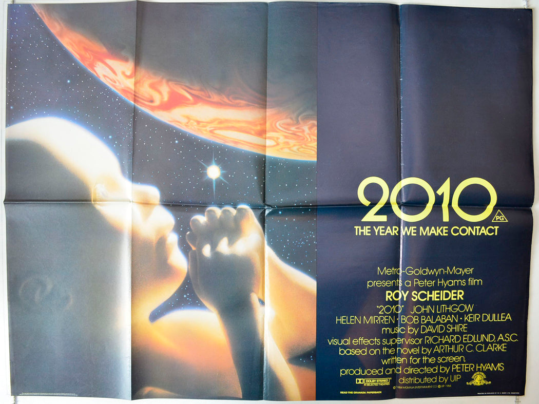 2010 : The Year We Make Contact   (Original Yellow Text Version)  Original British Quad Poster - Movie Poster