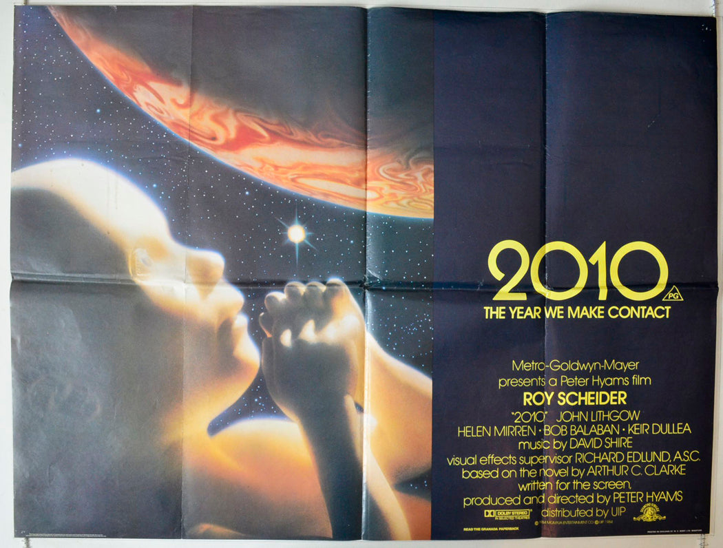 2010 : The Year We Make Contact  (Original Yellow Text Version)   Original British Quad Poster - Movie Poster