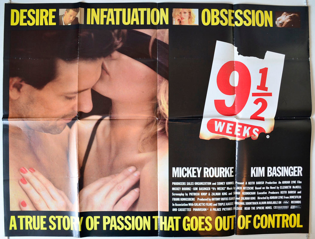 9½ Weeks Original British Quad Poster - Movie Poster