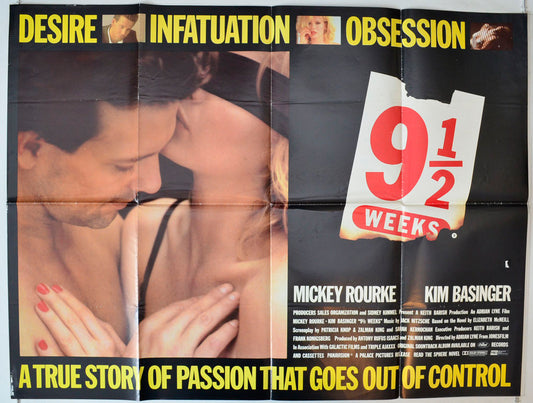 9½ Weeks Original British Quad Poster - Movie Poster