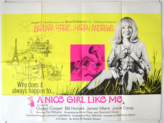 A Nice Girl Like Me Original British Quad Poster - Movie Poster