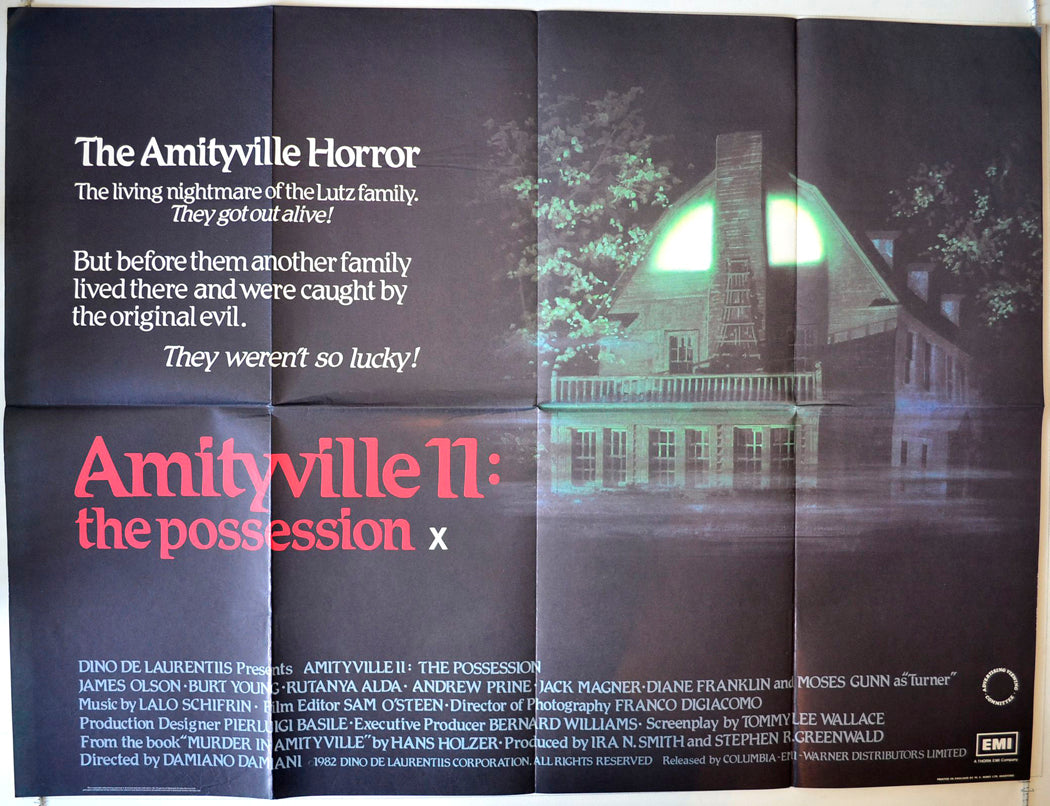 Amityville II The Possession Original British Quad Poster Movie Amityville II The Possession Original British Quad Poster Movie