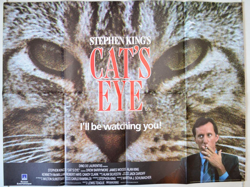 Stephen King's : Cat's Eye Original British Quad Poster - Movie Poster